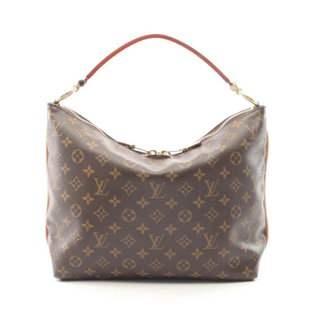 Louis Vuitton Sully Shoulder Bag Canvas Leather Monogram Brown